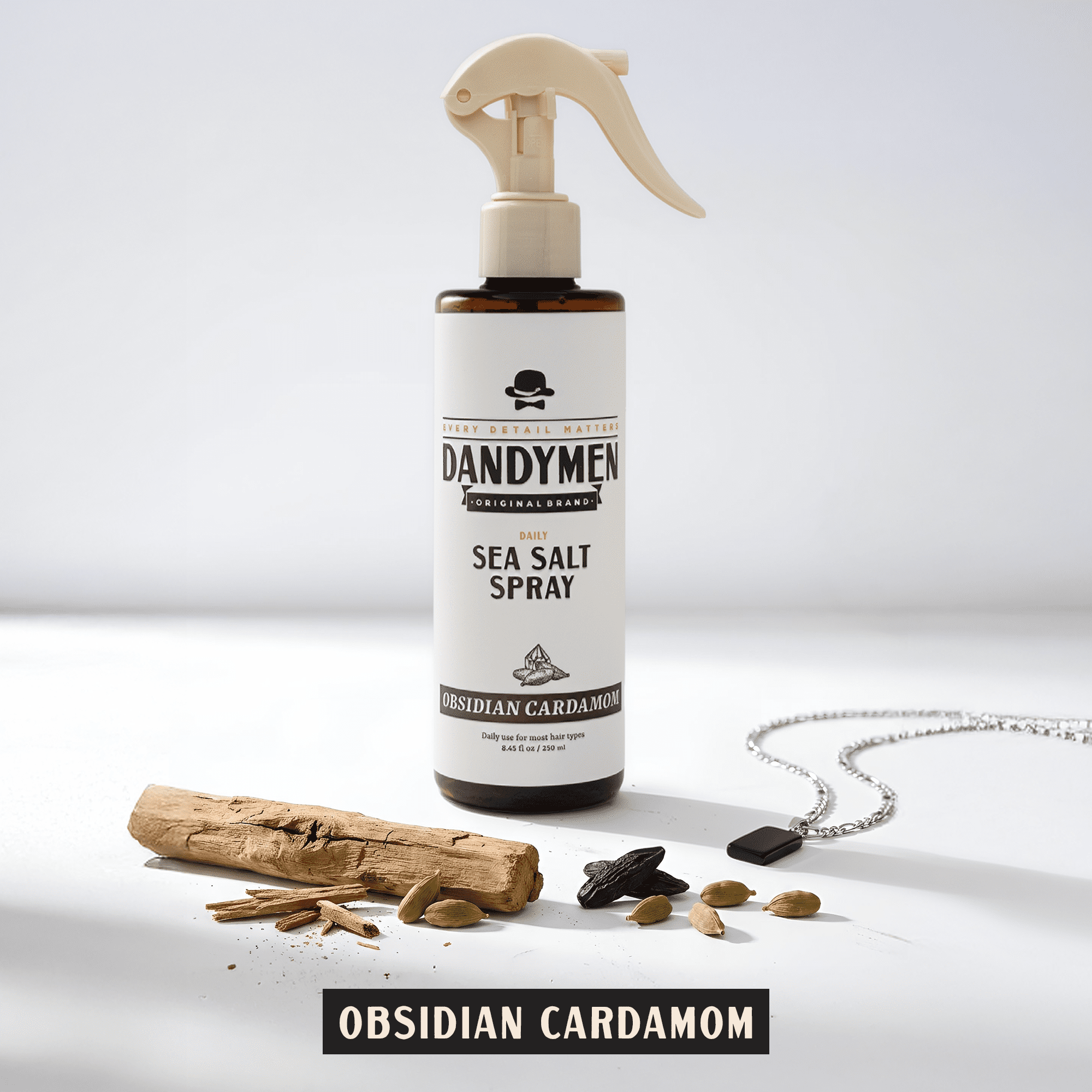 DANDYMEN COLLECTION Light Hold Sea Salt Spray 8.45 fl oz Obsidian