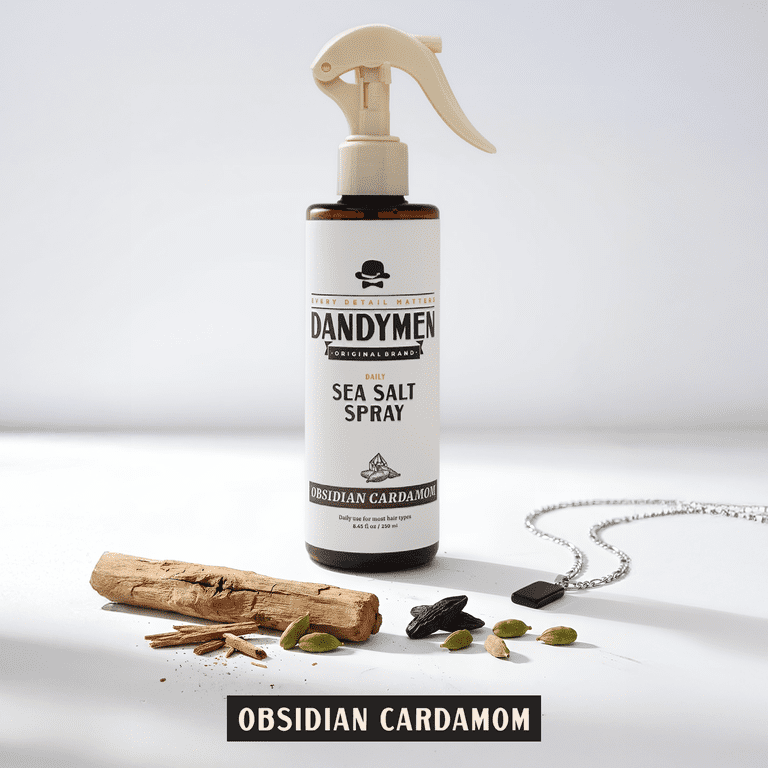 DANDYMEN COLLECTION Light Hold Sea Salt Spray 8.45 fl oz Obsidian