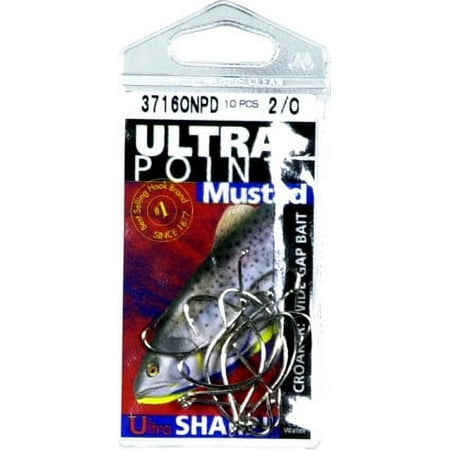 UPC: 0023534316287 | Mustad Croaker Hook – Size: 2/0 (Duratin) 10pc