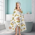 thumbnail image 6 of Gray Highland Cow Bathtub Sunflower Pattern Hooded Bath Towel，60"x35" for Ages 3 To 12 Kids, Quick Dry Lightweight Soft Microfiber Hood Beach Towel Cover Up for Kids, 6 of 7