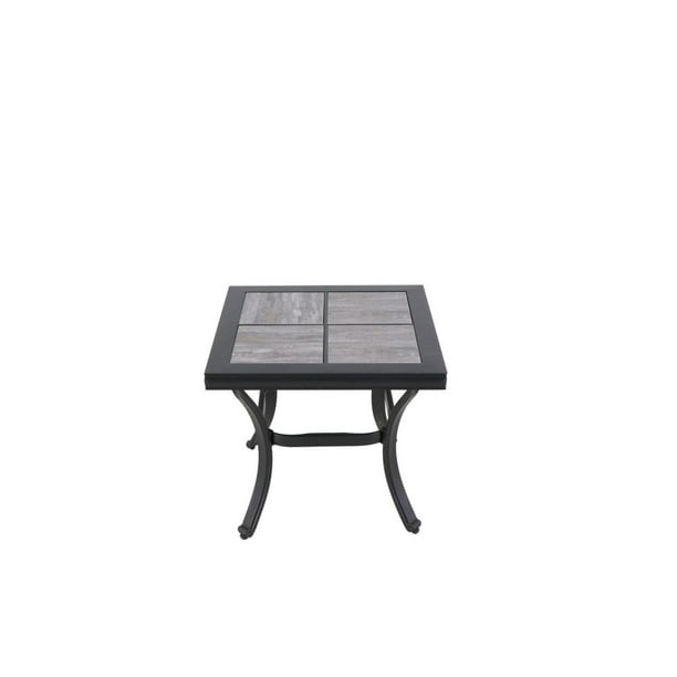 Crestridge Steel Outdoor Patio Side, Tile Top Coffee Table Outdoor