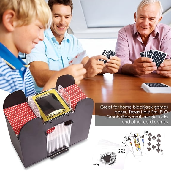 BESTSKY Stocking Stuffers for Kids Card 6 Decks Battery Operated Card Mixing Machine