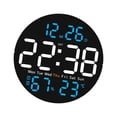 thumbnail image 1 of Calendario de reloj de pared digital  degree f/ degree C conmutable con la semana de la fecha de luz nocturna para el dormitorio de la oficina dormitorio a salón Azul, 1 of 8