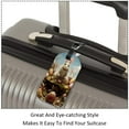 thumbnail image 3 of Square 2Pack PU Leather Easter Rabbit Cruise Luggage Tag with Privacy Cover and Name ID Tag for Travel Handbags Backpacks Luggage Tags, 3 of 6