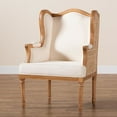 thumbnail image 4 of bali & pari Rachana Fabric & Wood Accent Chair in Beige and Honey Oak, 4 of 21