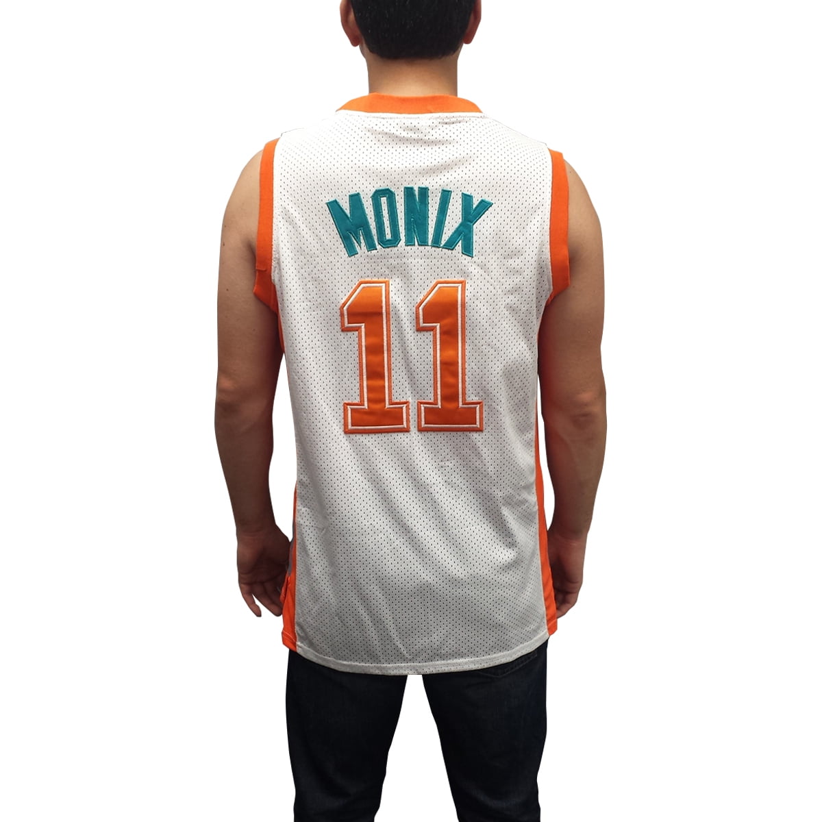 Ed Monix 11 Flint Tropics White Basketball Jersey Semi Pro Costume