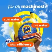 Tide Simply Laundry Detergent Liquid, Oxi Boost + Ultra Stain Release, Refreshing Breeze Scent, 129 fl oz, 96 Loads