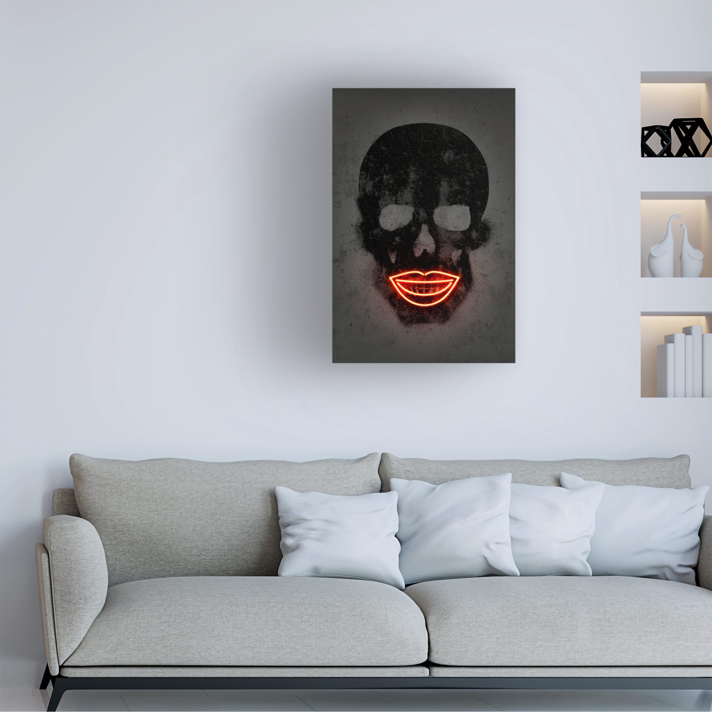 Trademark Fine Art 'Skull' Canvas Art by Octavian Mielu