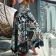 thumbnail image 1 of Falda de cintura alta elástica con estampado Vintage para mujer, vestido plisado suelto de medio cuerpo, ropa de calle informal de vacaciones, elegante, nuevo, Verano, 1 of 5