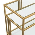 thumbnail image 6 of Evelyn&Zoe Cortland Rectangular TV Stand with Glass Shelves for TV's up to 60", Brass, 6 of 9