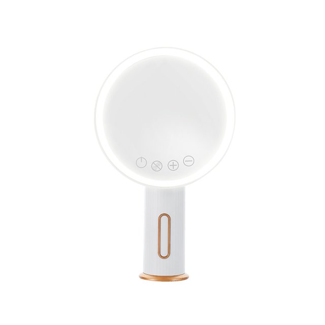 3 Color LED Makeup Mirror With Light Storage Makeup Lamp Desktop Rotating Vanity Mirror Round Shape Cosmetic Mirrors For Bedroom ,Widely Use