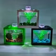 thumbnail image 1 of Fish Tank Transparent Energy Saving Acrylic LED Light Aquarium Tank Kit for Room Decor, 1 of 9