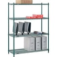 thumbnail image 2 of Nexel 4 Shelf Poly-Green Wire Shelving Unit Starter 48""W x 12""D x 63""H, 2 of 3