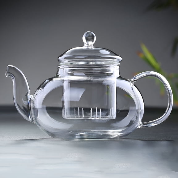 ACDANC 400ml Glass Teapot with Infuser for Loose Leaf Tea - Stovetop Safe