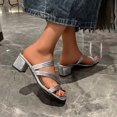 thumbnail image 2 of Vedolay Casual Sandals Women's Closed Toe Wedge Sandals Dressy Comfort Casual Woven Summer Shoes,Silver 9, 2 of 5