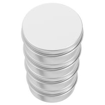 BESTYASH 4pcs Silver Aluminum Storage Containers for Craft Supplies and Party Favors, Round Design