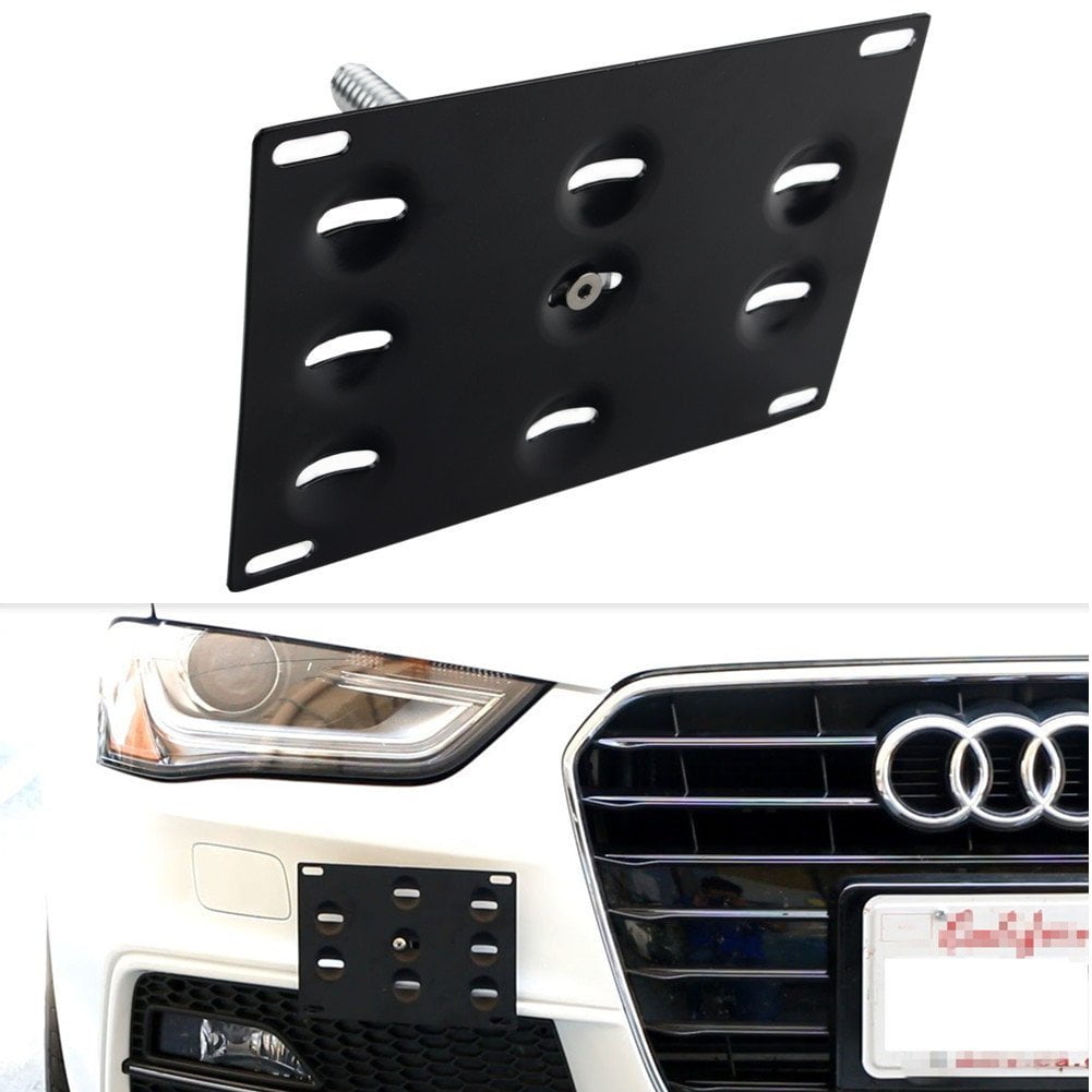 each with 6 UNIQUE SCREWS + 2 WASHERS + WRENCH QUANTITY DISCOUNT 9.95$ to 6.50$ LICENSE PLATE TAG HOLDER MOUNT MOUNTING RELOCATOR ADAPTER FOR FRONT BUMPER KIT BRACKET for AUDI ALL MODELS 1