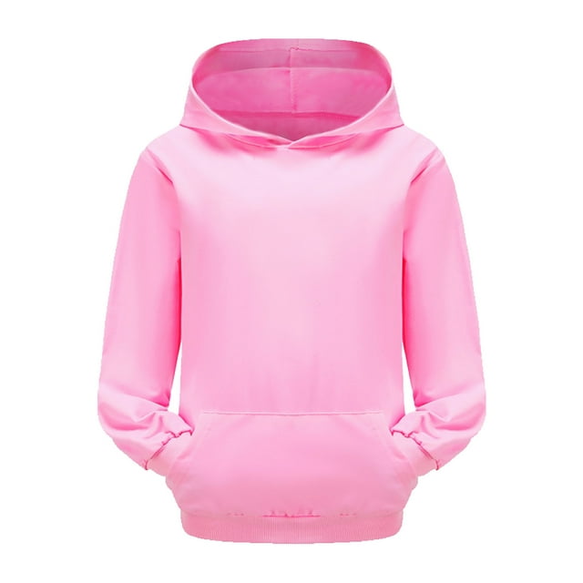 GDREDA Chandails à Capuche Classiques Unis pour Jeunes, Doux, Chandails à Capuche à Enfiler pour Enfants (Rose, 4-5 Ans)
