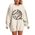 thumbnail image 7 of Godom Sweatshirt for Women Oversized Long Sleeve Sweatshirts Baseball Printed Round Neck Casual Pullover Hoodies Tops 2025, 7 of 7
