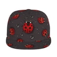 thumbnail image 2 of Gaeub Red Ladybugs Flat Bill Snapback Hats Baseball Caps with Adjustable for Running Workouts and Outdoor Activities, 2 of 9