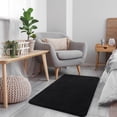 thumbnail image 4 of 2x3 Black Area Rugs For Bedroom Living Room  Soft Modern Indoor Throw Low Pile Fluffy Small Rug Door Mat Washable Non Slip Entryway Carpet Home Decor, 4 of 8