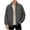 (NEW19)Dark Gray, variant on Men's Zip Front Bomber Jacket Classic Long Sleeve Stand Collar Coat Casual Loose Fit Lightweight Outerwear for Everyday