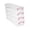 Pink, variant on Flynix 4x Clear Storage Bins Stylish Storage Containers for Living Room Office Home Orange