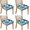 Blue Pioneer Flower, variant on Blue Pioneer Flower Seat Covers for Dining Room Chairs Set Of 4,Stretch Printed Washable Chair Seat Cover with Elastic Ties and Button,Removable Waterproof Couch Cushion Covers