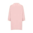thumbnail image 6 of qolati Womens Fall Mini Dress 2024 Oversized V-Neck 3/4 Sleeves Tunic Tshirts Dress Loose Fit Vintage Babydolls Beach Vacation Casual Dress, 6 of 8