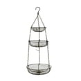thumbnail image 3 of Cesta colgante de 3 niveles, gancho de cadena de metal, organizador de frutas de alambre resistente que ahorra espacio para de, 3 of 8
