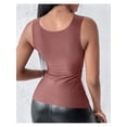 thumbnail image 4 of Women'S U Neck Shapewear Built-in Bra Tank High Strechy Sleeveless Slim Fit Tops Camisole Tops Root Color S, 4 of 8