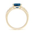 thumbnail image 2 of ANGARA Natural 2.25 ct London Blue Topaz Ring with Diamonds in 14K Yellow Gold for Women (Size-9x7mm) | November Birthstone, Anniversary, Jewelry Gift for Women | Natural London Blue Topaz Ring, 2 of 11