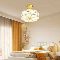 Modern Vintage Ceiling Light Chandelier Stained Glass Lamp Flush Mount Fixture Tiffany for Homes, Cafes