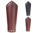 thumbnail image 4 of 2PCS Men Faux Leather Arm Guard Wax Rope Cosplay Wrist Guard Cycling Arm Guard, 4 of 10