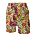 thumbnail image 5 of Naloa Colored Large Mushrooms and Leaves Men's Beach Shorts, Surfing shorts, Swim trunks, Quick Dry Swim Trunks for Surfing Beach Fun - Large, 5 of 9