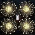 thumbnail image 1 of Aonesy Firework Hanging Lights, 8 Modes Dimmable String Fairy Lights with Remote Control 4 Packs Starburst Lights for Christmas, Warmwhite, 1 of 9