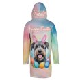 thumbnail image 2 of Happy Easter Schnauzer with Bunny Ear Headband and Flowers All Over Print 3D Hooded Duffle Toggle Coat Miniature Schnauzer Dog Lover - 13001, 2 of 6