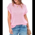 thumbnail image 1 of Top de Crochet con Cuello Redondo y Corta para Mujer, Rosa, Talla XL, 1 of 8