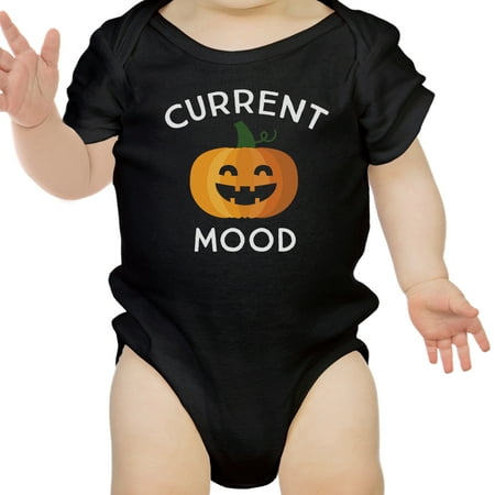 Pumpkin Current Mood Black Bodysuit Halloween Costume First Halloween