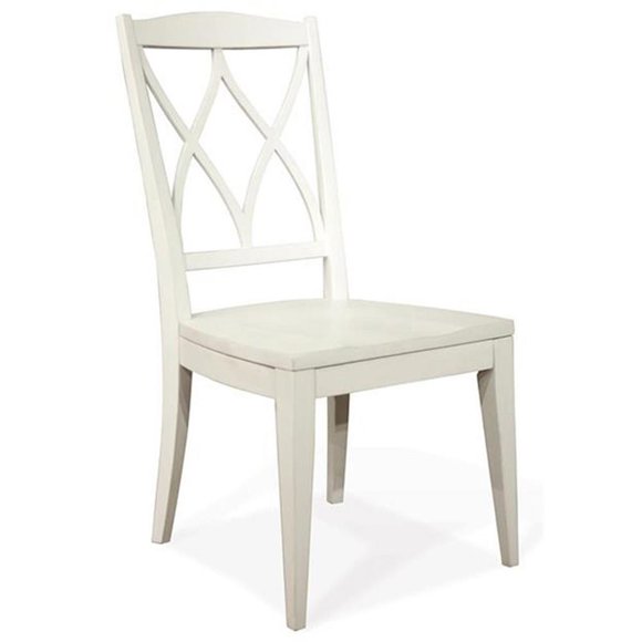 Riverside Furniture Chaise de Salle à Manger en Bois Myra XX-Back en Blanc Papier