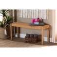 thumbnail image 6 of Baxton Studio Pacari Rustic Transitional Oak Brown Finished Wood and Hemp Accent Bench,Wholesale Interiors, 6 of 7