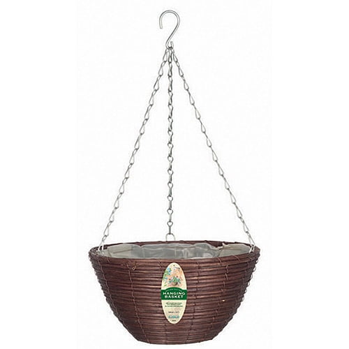 Gardman R338 14 in Brown Rattan Hanging Basket