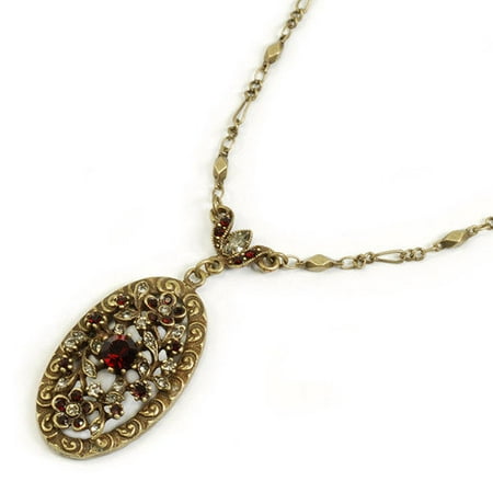 Sweet Romance Victorian Garnet Necklace