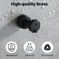 thumbnail image 3 of Matte Black Bathroom Hooks, Hand Crafted Solid Brass Robe Hooks, 5 Packs, Space Saving, Easy Install for Living Room, Kitchen, Bedroom, Bathroom - Waterproof, Rust Proof, 3 of 5