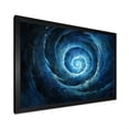 thumbnail image 2 of Designart "Swirling Blue Wave Spiral V" Abstract Spirals Picture Framed Wall Decor, 2 of 5