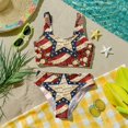 thumbnail image 4 of Grblisyd 4th of July Girls Swimsuits Two Piece Casual Scoop Neck Independence Day Bikini Sets Size 7 Years, 4 of 6