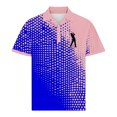 thumbnail image 4 of Blusa y camisa de manga corta con cuello vuelto para hombre, blusa informal con botones y estampado geométrico, blusa de manga corta con cuello vuelto para hombre, 4 of 5
