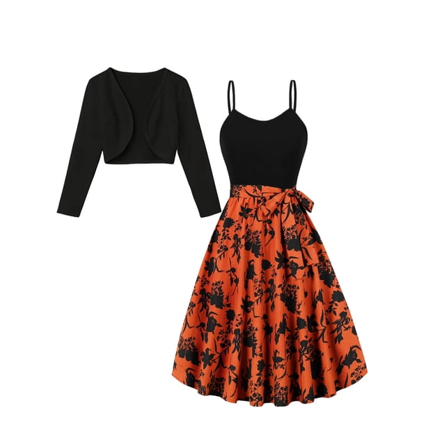 Mini Vestido de Verano de la Moda de las Mujeres Impreso Camis sin Mangas Cuello en V, Vestido Casual para Diario Y Vacaciones