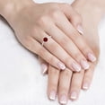 thumbnail image 2 of GemsNY July Birthstone - Dainty Round Four Prong Ruby Solitaire Ring (Grade - AAAA | 0.65cts.), 2 of 4