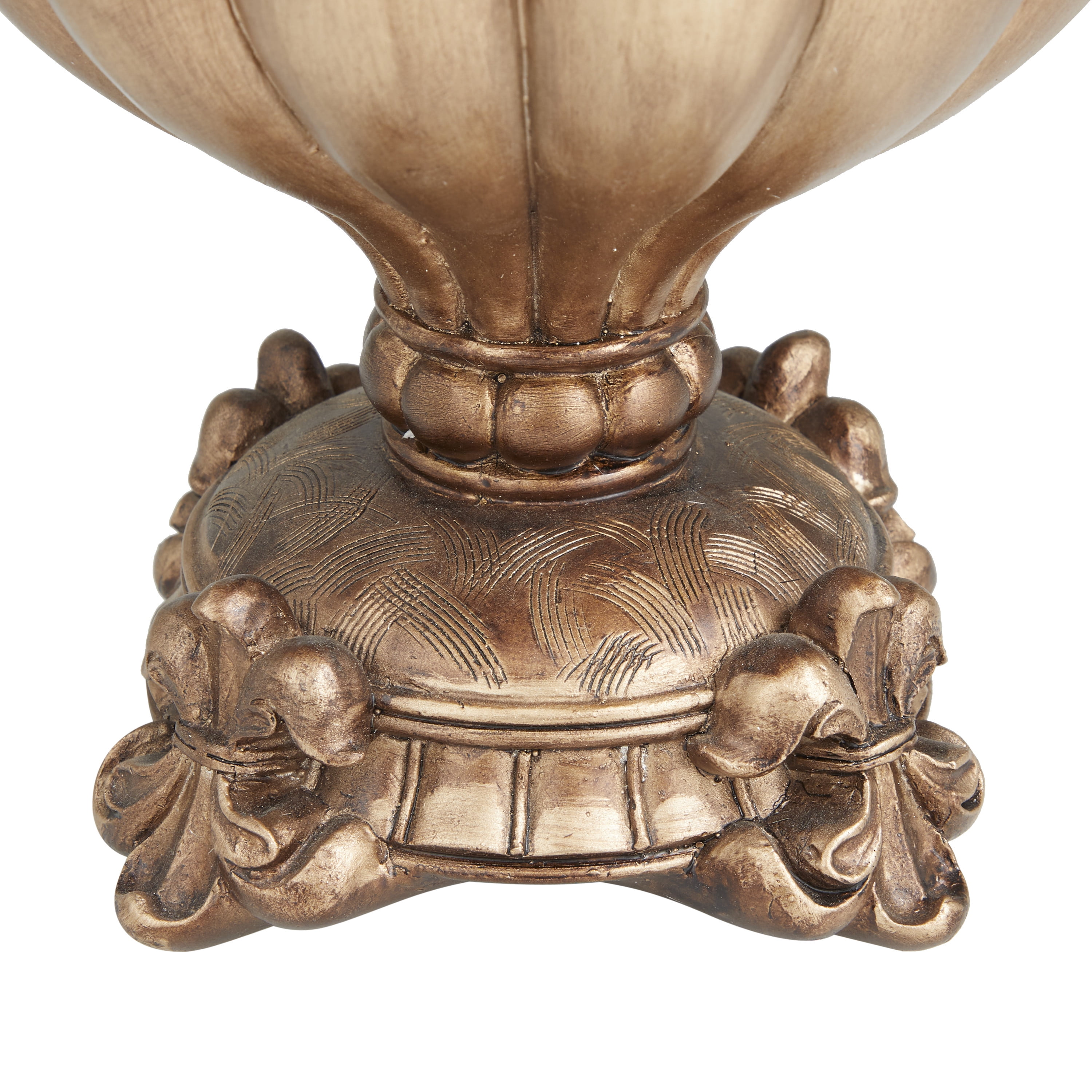 DecMode 12" x 13" Bronze Polystone Decorative Jars, 1-Piece